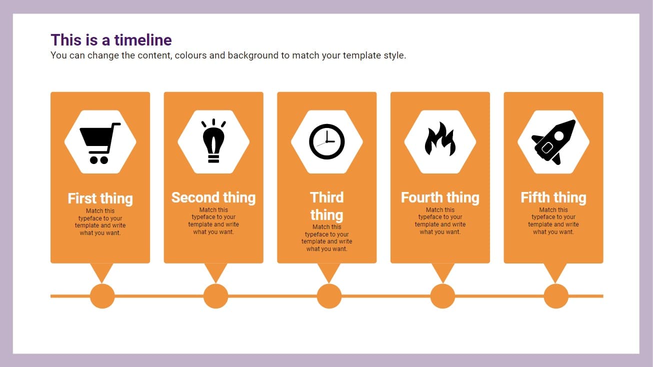 Points timeline Infographic slidesforeducation