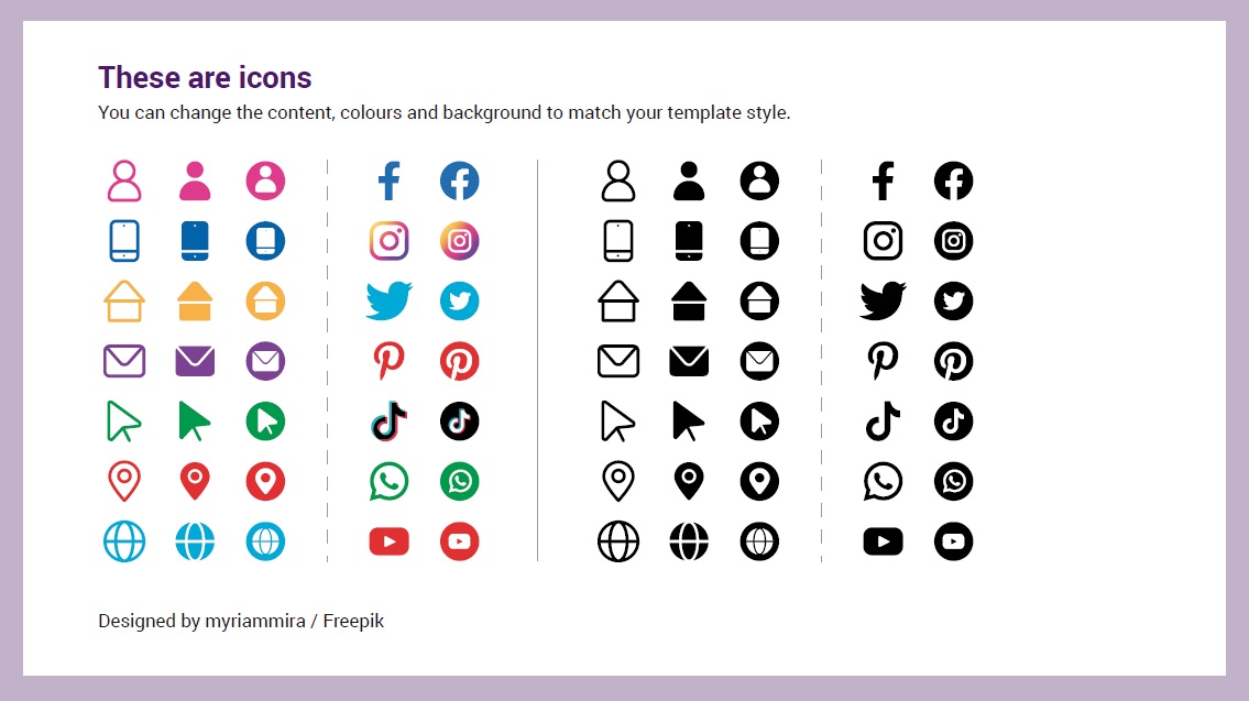 Social Media icons slidesforeducation