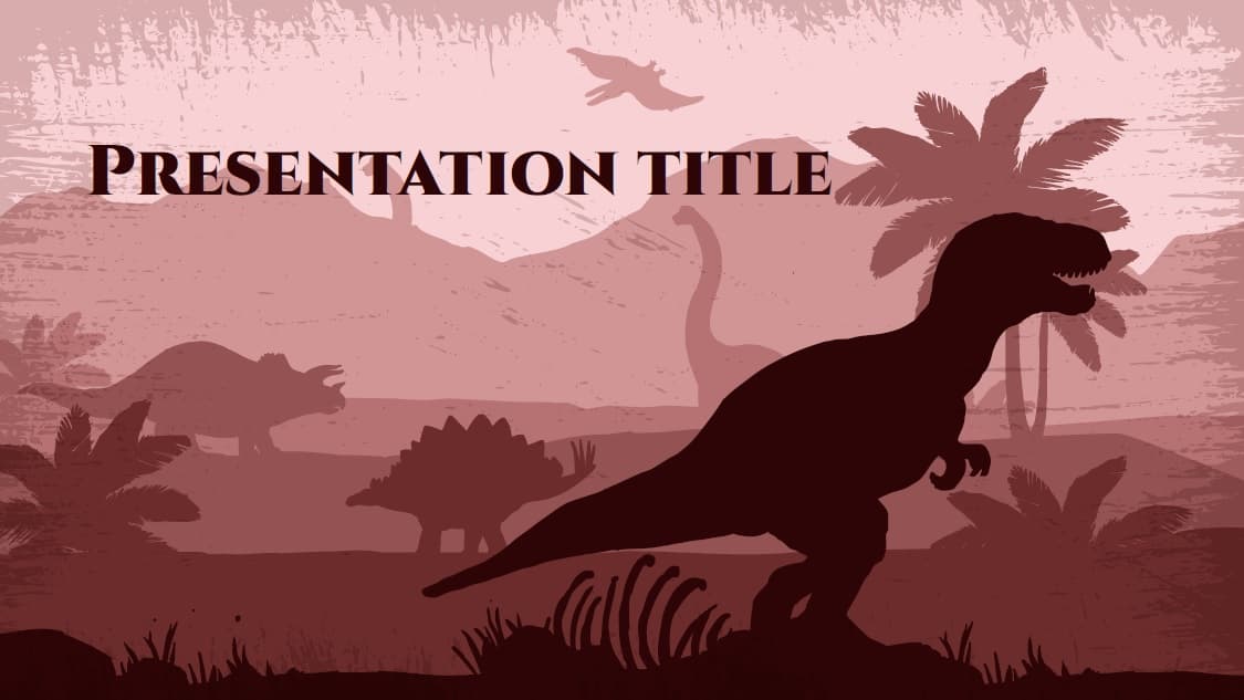 Dinossauros adoráveis. Template PowerPoint grátis e tema do Google Slides