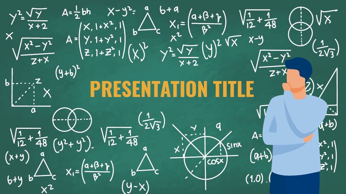 Mathematics. Free Presentation Theme Template mathematics, data and  statistics. Power Point, Google Slides and Keynote