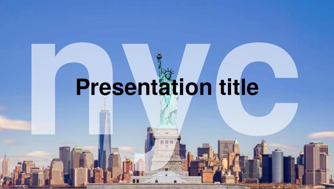New York. Plantilla Power point Gratis, tema Google Slides y Keynote