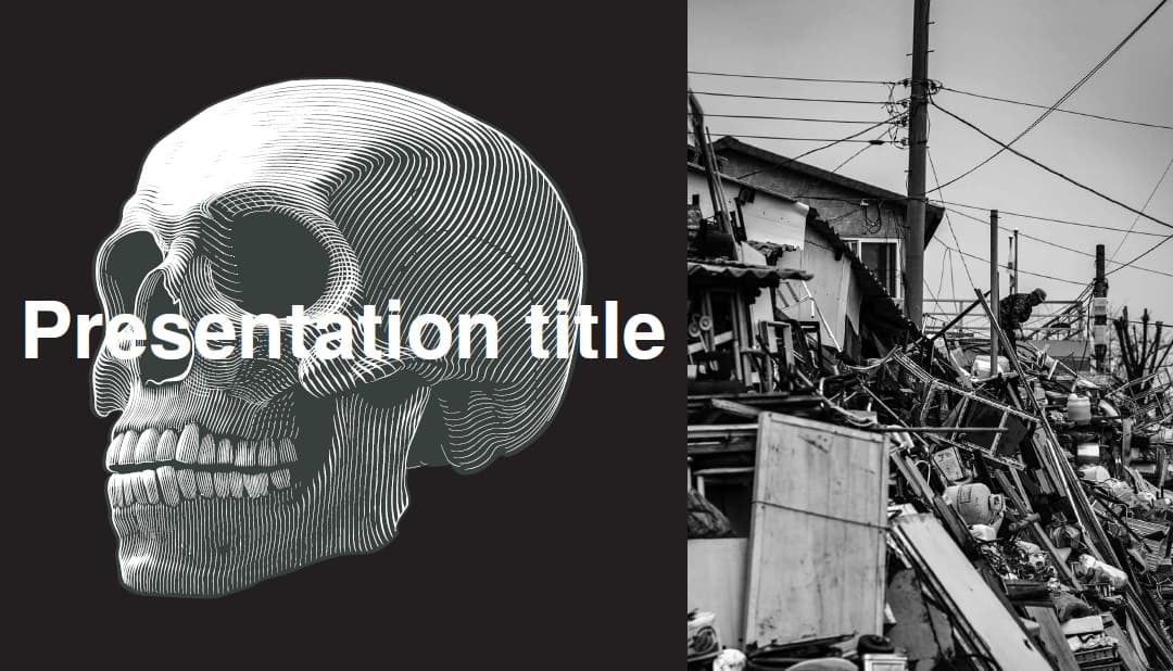 Destrucción. Free Power point template, Google Slides and Keynote theme
