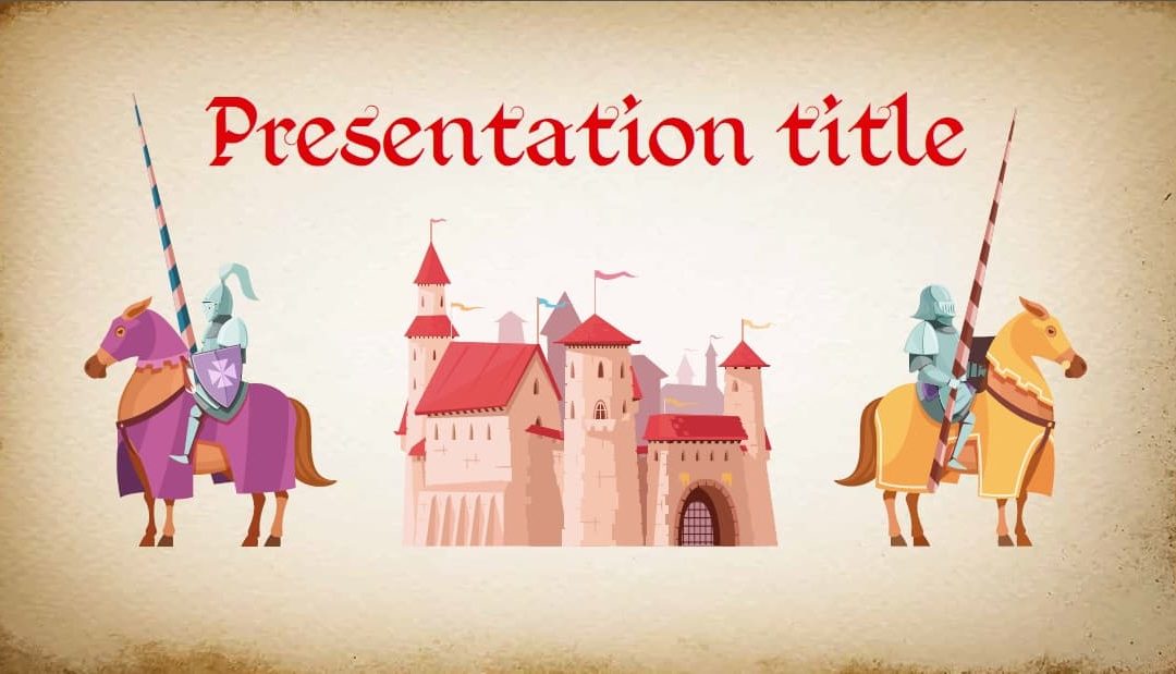 Get Medieval. Plantilla Power point Gratis, tema Google Slides y Keynote