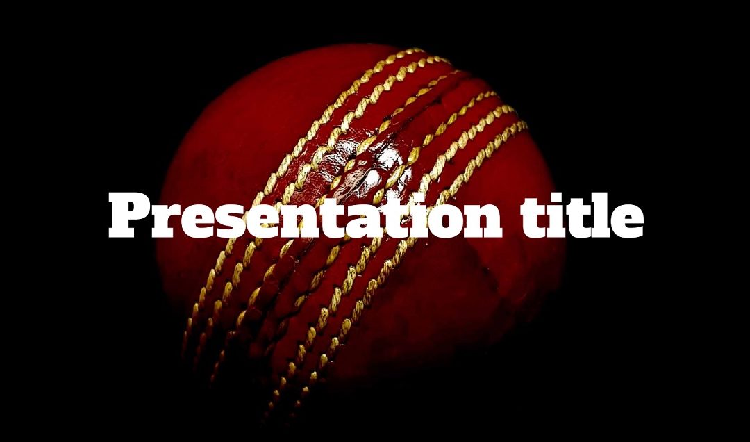 Cricket. Free Power point template, Google Slides and Keynote theme
