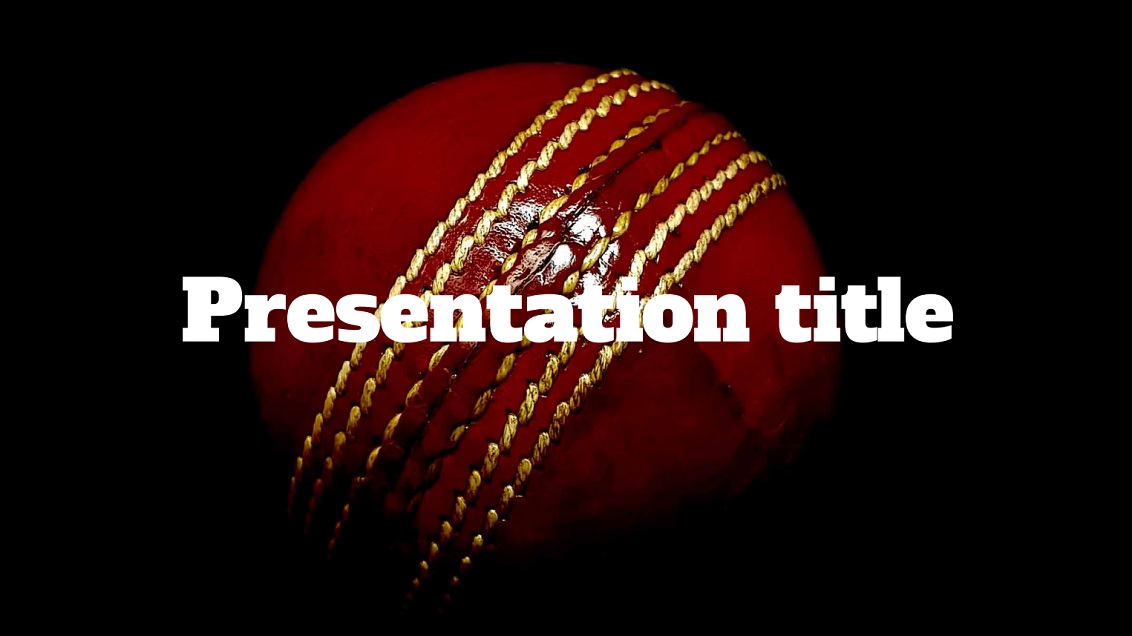 Cricket slidesforeducation template