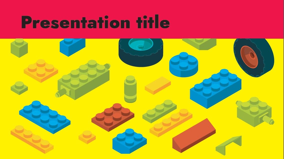 Construction blocks slidesforeducation template