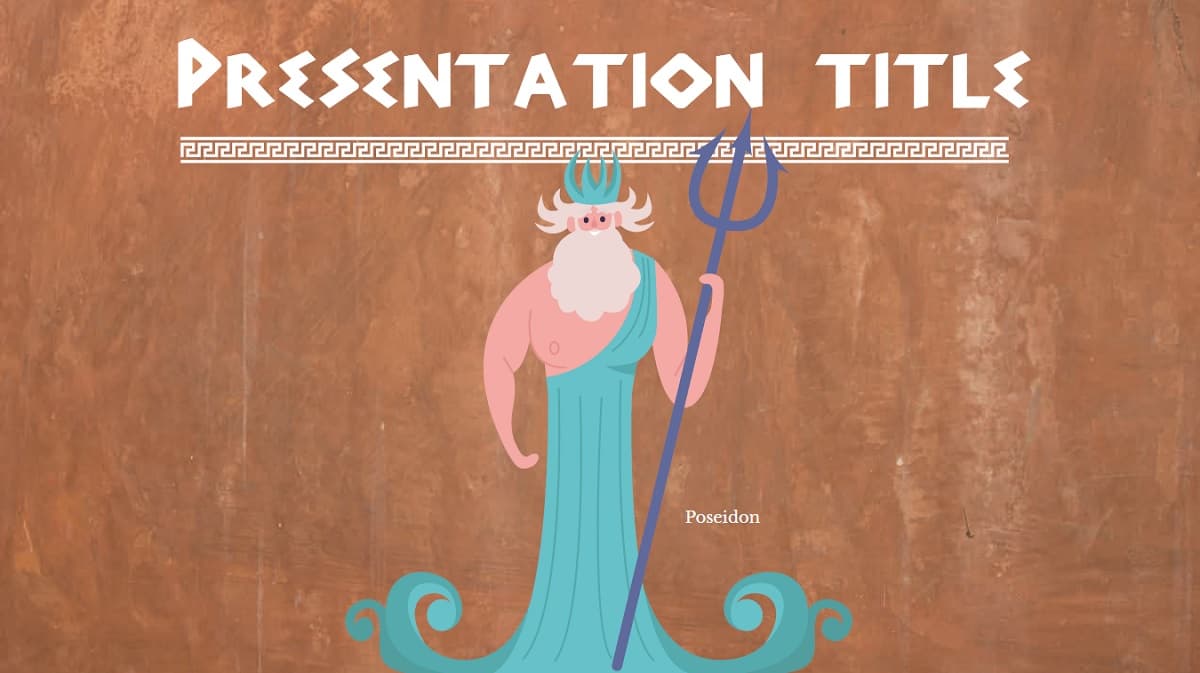 Greek Myths ? Free Presentation Theme Template Ancient Greece. Power